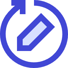 Rewrite Rephrase Pen Arrow Icon from Sharp Duo Set