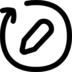 Rewrite Rephrase Pen Arrow Icon from Flex Line Set