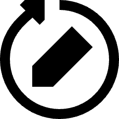 Rewrite Rephrase Pen Arrow Icon from Sharp Solid Set