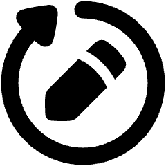Rewrite Rephrase Pen Arrow Icon from Plump Solid Set