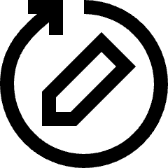 Rewrite Rephrase Pen Arrow Icon from Sharp Line Set