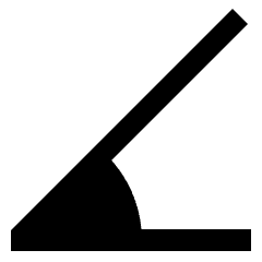 Rotate Angle 45 Icon from Sharp Solid Set