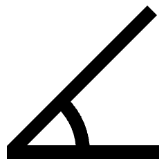 Rotate Angle 45 Icon from Sharp Line Set