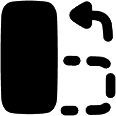 Rotate Content Left Icon from Plump Solid Set