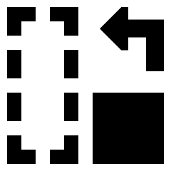 Rotate Content Left Icon from Sharp Solid Set