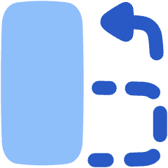 Rotate Content Left Icon from Plump Flat Set