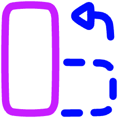 Rotate Content Left Icon from Plump Neon Set
