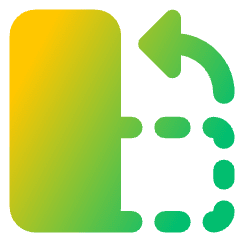 Rotate Content Left Icon from Core Gradient Set