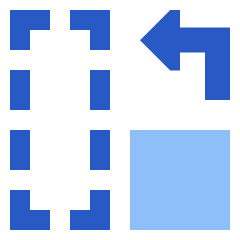 Rotate Content Left Icon from Sharp Flat Set