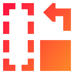 Rotate Content Left Icon from Sharp Gradient Set