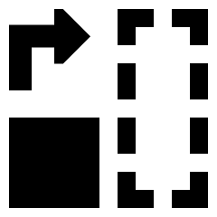Rotate Content Right Icon from Sharp Solid Set