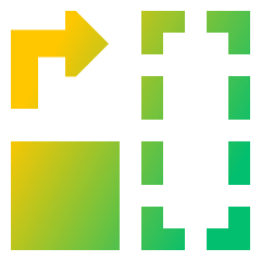 Rotate Content Right Icon from Sharp Gradient Set