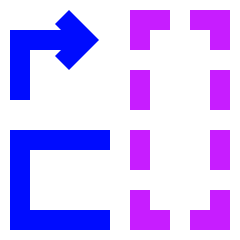 Rotate Content Right Icon from Sharp Neon Set