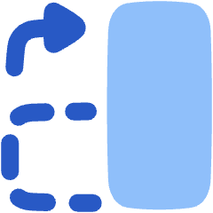 Rotate Content Right Icon from Plump Flat Set