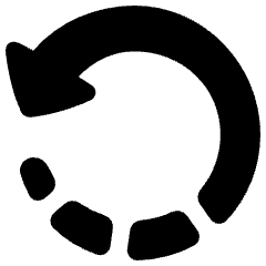 Rotate Left 1 Icon from Plump Solid Set