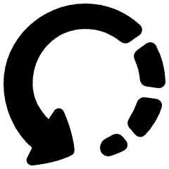 Rotate Left 3 Icon from Plump Solid Set