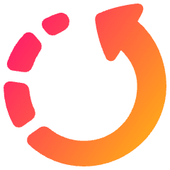 Rotate Left 4 Icon from Plump Gradient Set