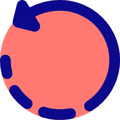 Rotate Left Dash 1 Icon from Core Pop Set
