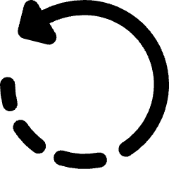 Rotate Left Dash 1 Icon from Core Remix Set