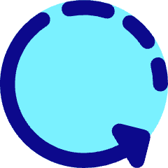 Rotate Left Dash 2 Icon from Core Pop Set