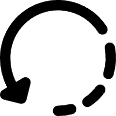 Rotate Left Dash 3 Icon from Core Remix Set