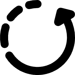 Rotate Left Dash 4 Icon from Core Solid Set