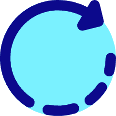 Rotate Right Dash 1 Icon from Core Pop Set