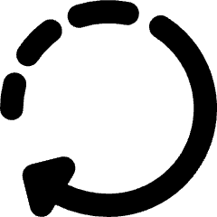 Rotate Right Dash 2 Icon from Core Solid Set