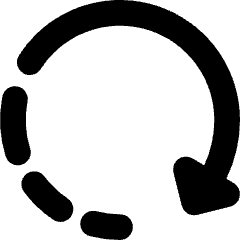 Rotate Right Dash 3 Icon from Core Solid Set