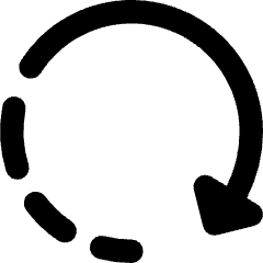 Rotate Right Dash 3 Icon from Core Remix Set