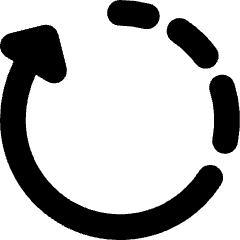 Rotate Right Dash 4 Icon from Core Solid Set
