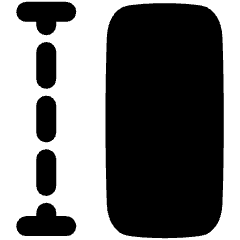 Row Height Icon from Plump Solid Set