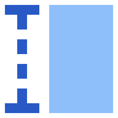 Row Height Icon from Sharp Flat Set