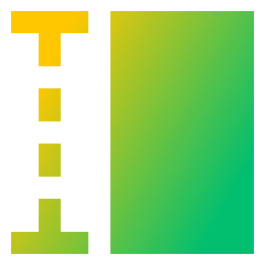Row Height Icon from Sharp Gradient Set