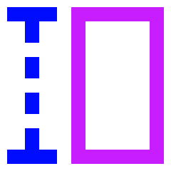 Row Height Icon from Sharp Neon Set