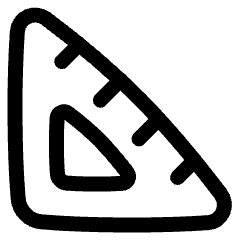 Ruler Angle Square Foot Icon from Plump Line Set