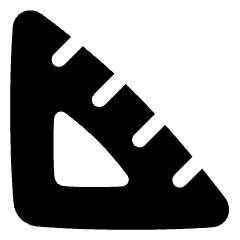 Ruler Angle Square Foot Icon from Plump Solid Set