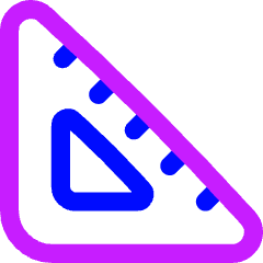 Ruler Angle Square Foot Icon from Flex Neon Set
