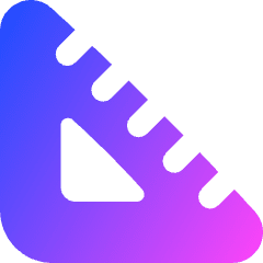 Ruler Angle Square Foot Icon from Flex Gradient Set