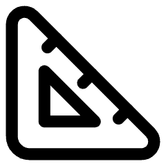 Ruler Angle Square Foot Icon from Core Line Set