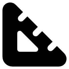 Ruler Angle Square Foot Icon from Core Solid Set