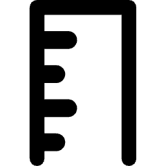 Ruler Tip Vertical Icon from Core Remix Set