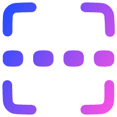 Scan Dashed Line Icon from Plump Gradient Set