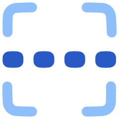 Scan Dashed Line Icon from Plump Flat Set