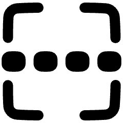 Scan Dashed Line Icon from Plump Remix Set