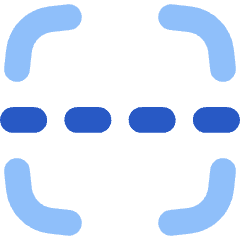 Scan Dashed Line Icon from Flex Flat Set