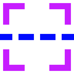 Scan Dashed Line Icon from Sharp Neon Set