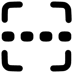 Scan Dashed Line Icon from Plump Solid Set