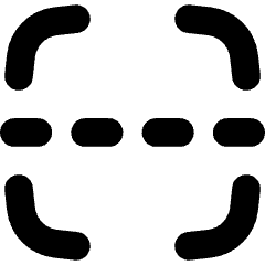 Scan Dashed Line Icon from Flex Solid Set