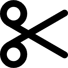 Scissors Icon from Micro Line Set